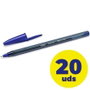 BIC Cristal Exact Ultrafine Azul (Set de 20)